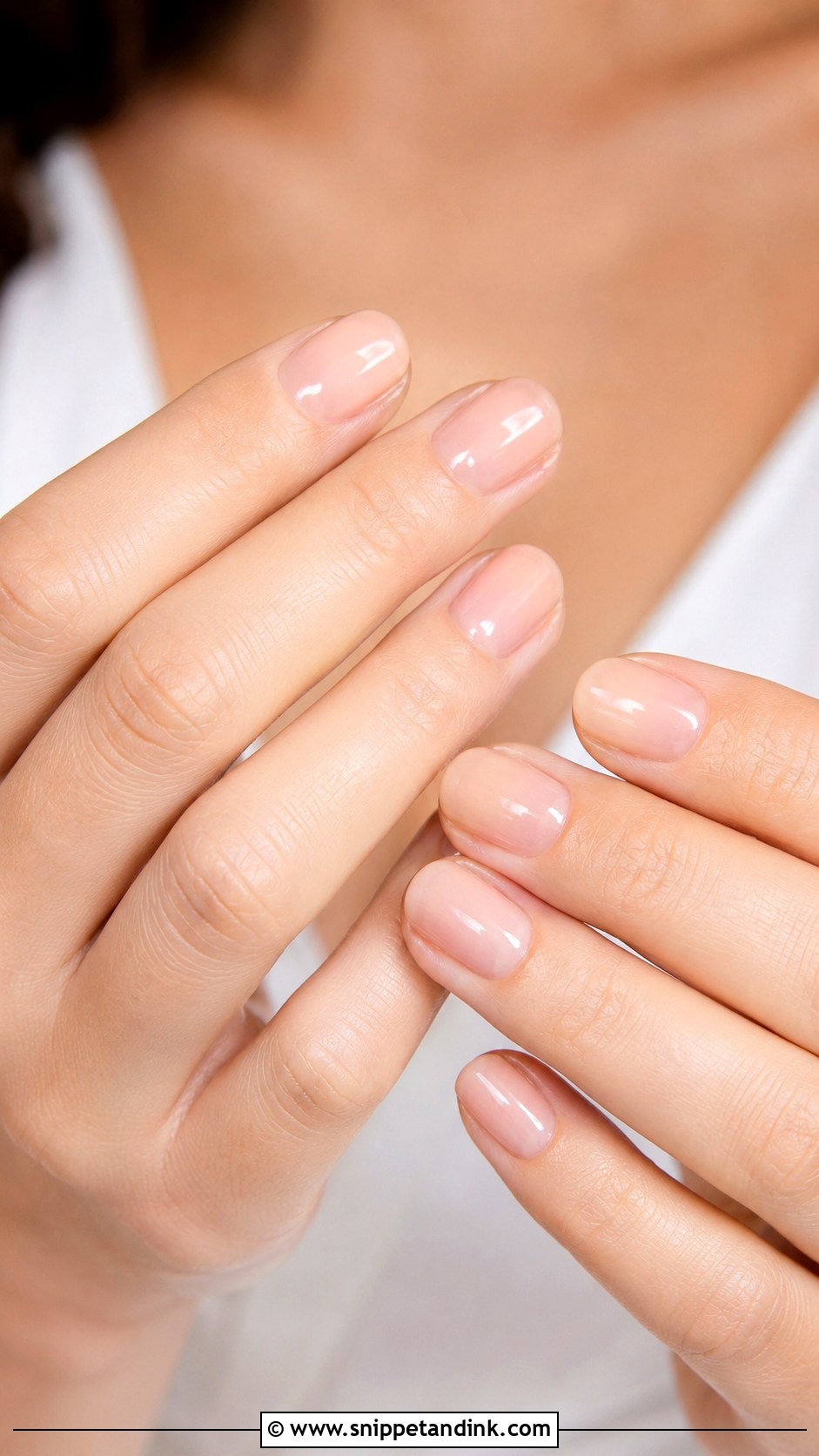 Natural Bridal Nails With Short Rounded Shape - Snippet and Ink - 20 Natural Bridal Nails