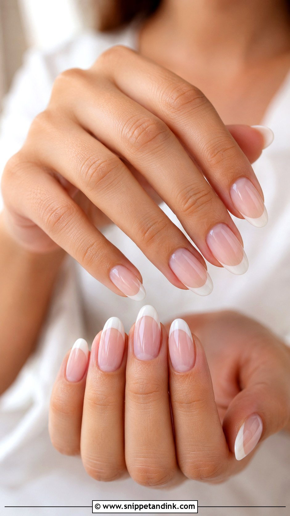 Natural Bridal Nails With Soft French Tips - Snippet and Ink - 20 Natural Bridal Nails
