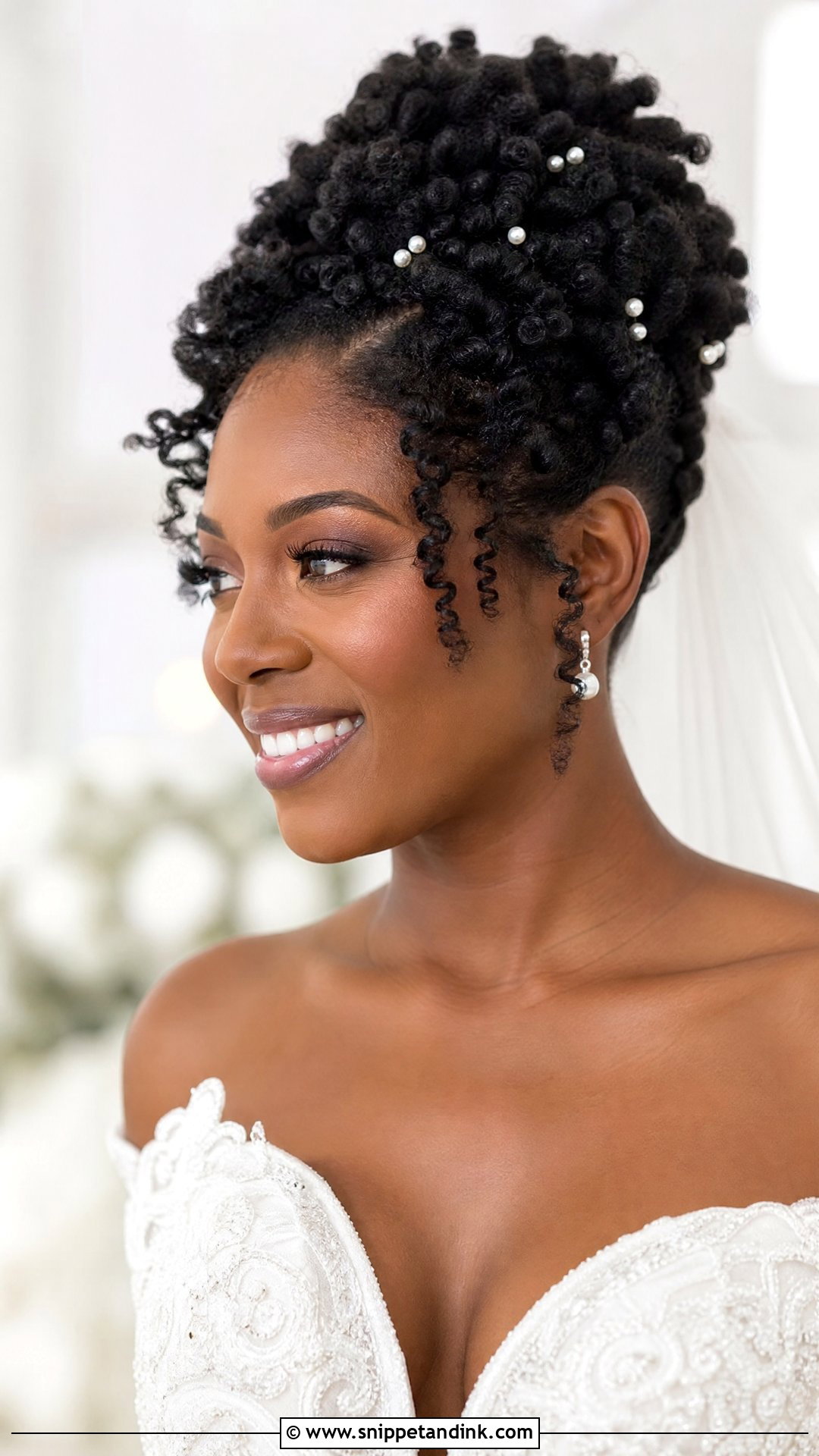 Natural Bridal Updo For Black Women - Snippet and Ink - 15 Black Woman Bridal Hair Girl Hairstyles