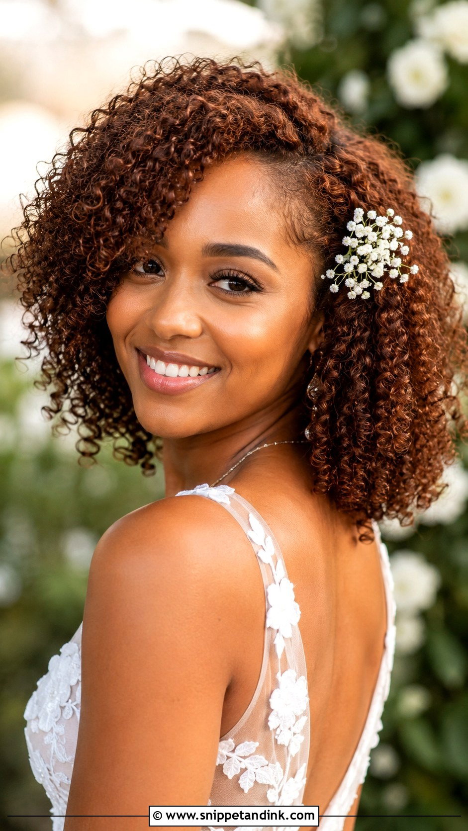 Natural Bridal Wash And Go - Snippet and Ink - 20 Bride Natural Hairstyles