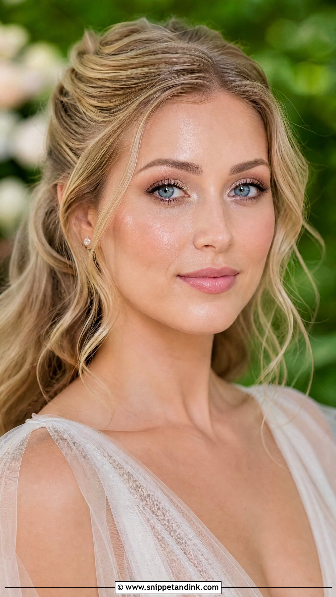Natural Bride Makeup For Blue Eyes - Snippet and Ink - 20 No Makeup Look Bride Ideas