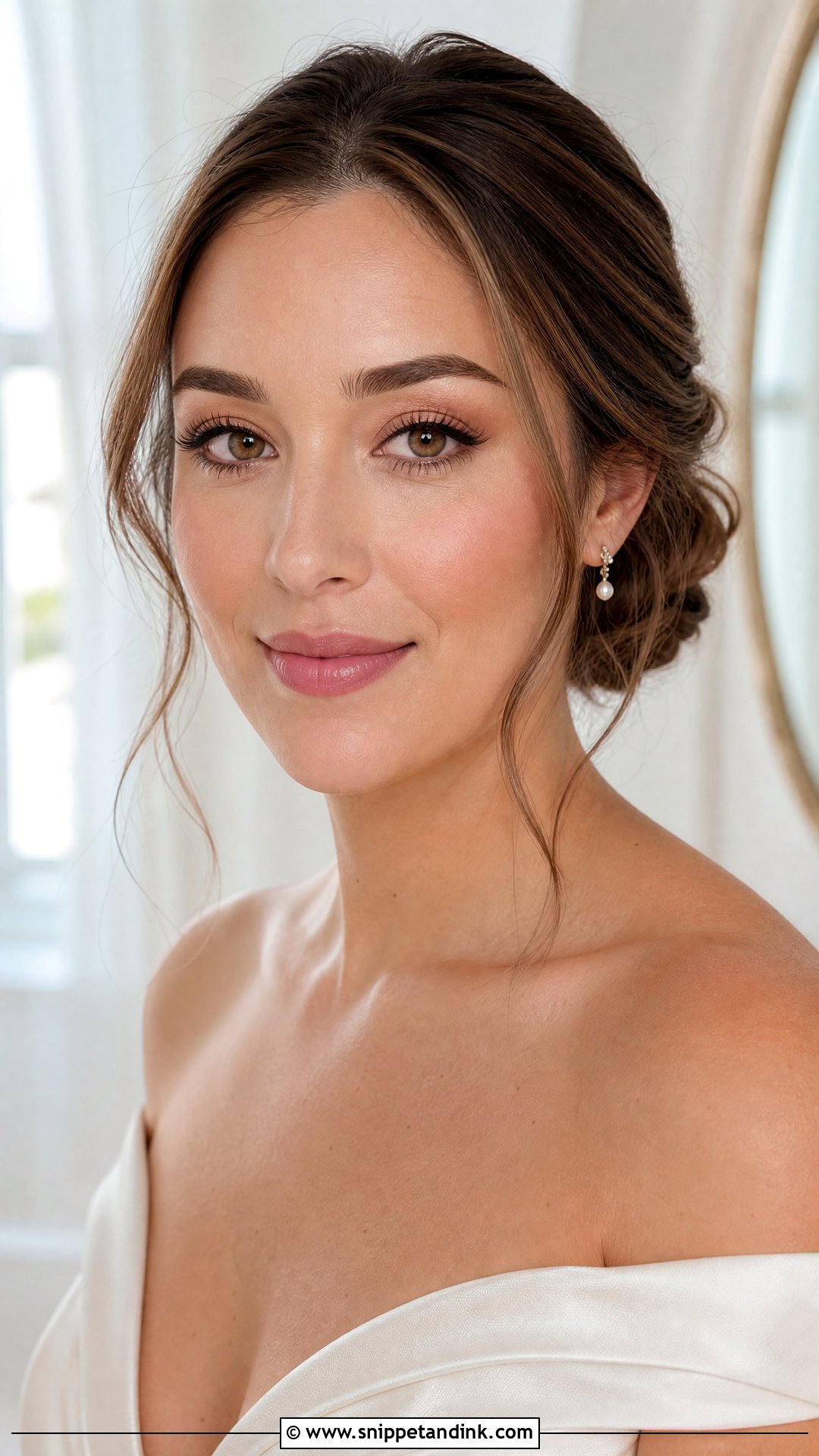 Natural Bride Makeup With Soft Blush - Snippet and Ink - 20 No Makeup Look Bride Ideas