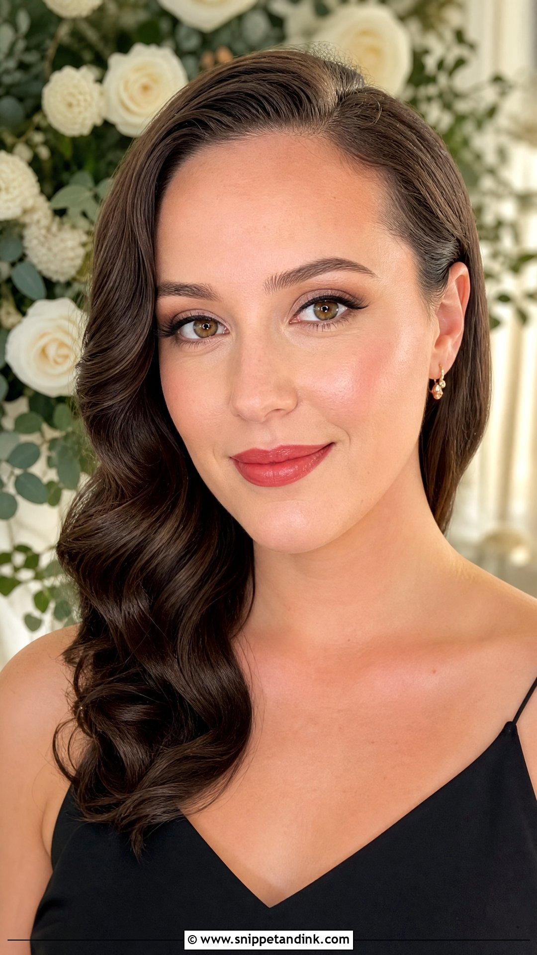 Natural Bridesmaid Makeup With Red Lip - Snippet and Ink - 20 Natural Wedding Bridesmaid Makeup Ideas