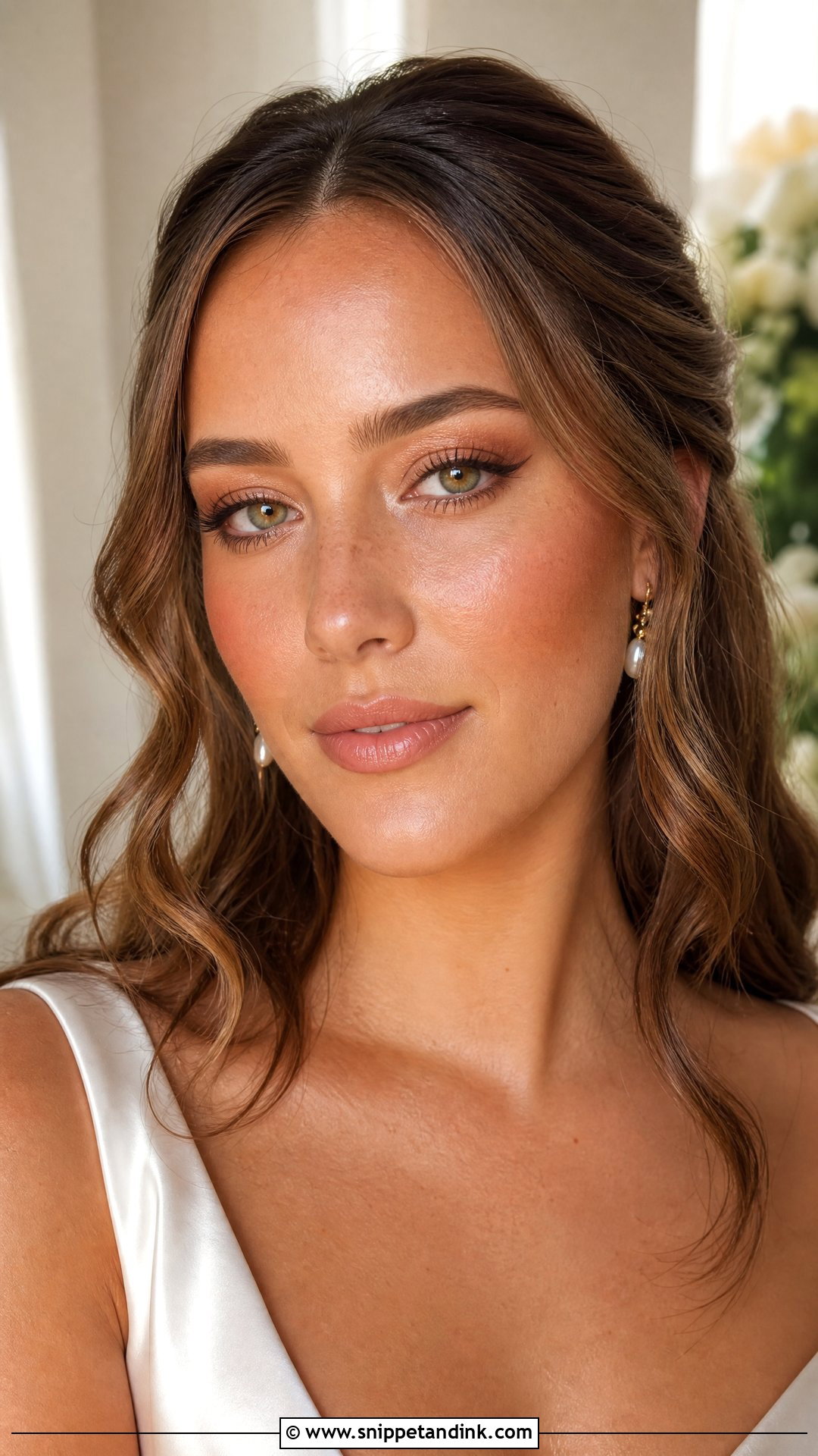 Natural Bronzed Bridal Makeup - Snippet and Ink - 20 Bronzed Bridal Makeup Ideas
