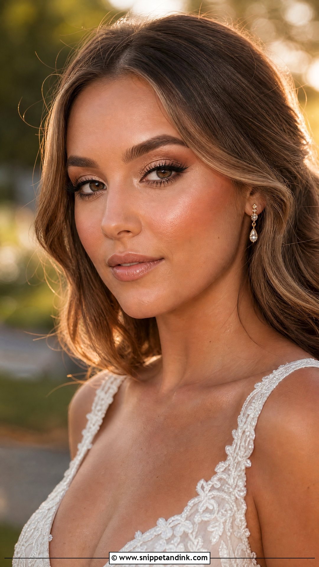Natural Bronzed Wedding Makeup - Snippet and Ink - 25 Natural Wedding Makeup Look Ideas