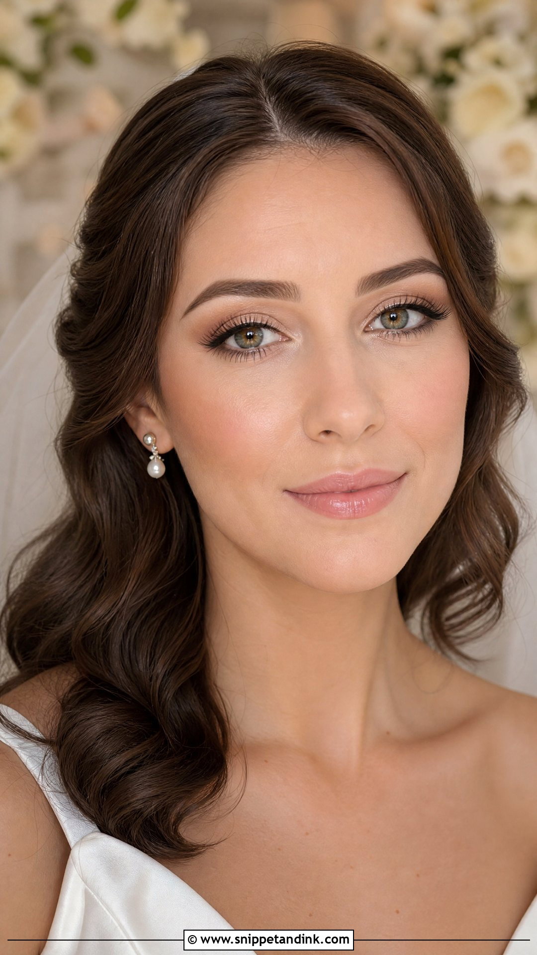 Natural Brunette Bridal Makeup - Snippet and Ink - 20 Brunette Bridal Makeup Ideas