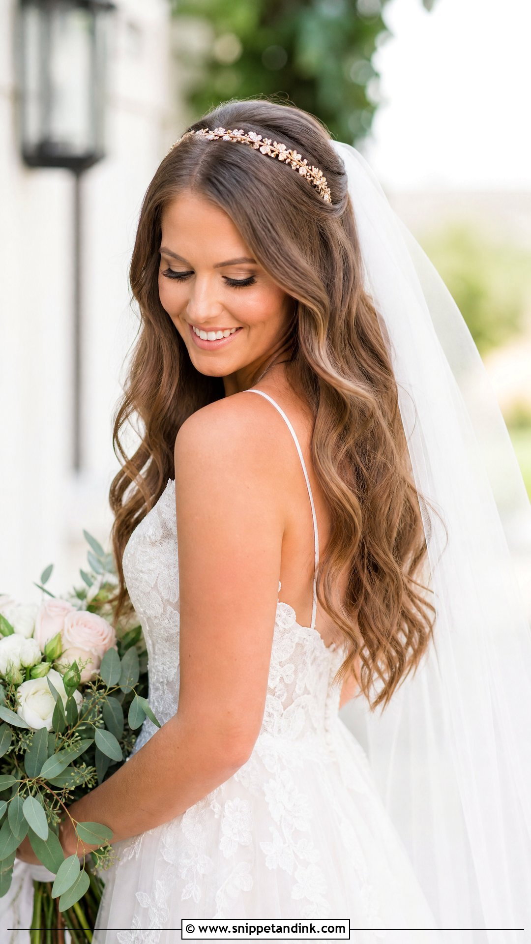 Natural Cascading Waves - Snippet and Ink - 20 Wedding Hair Inspo Ideas
