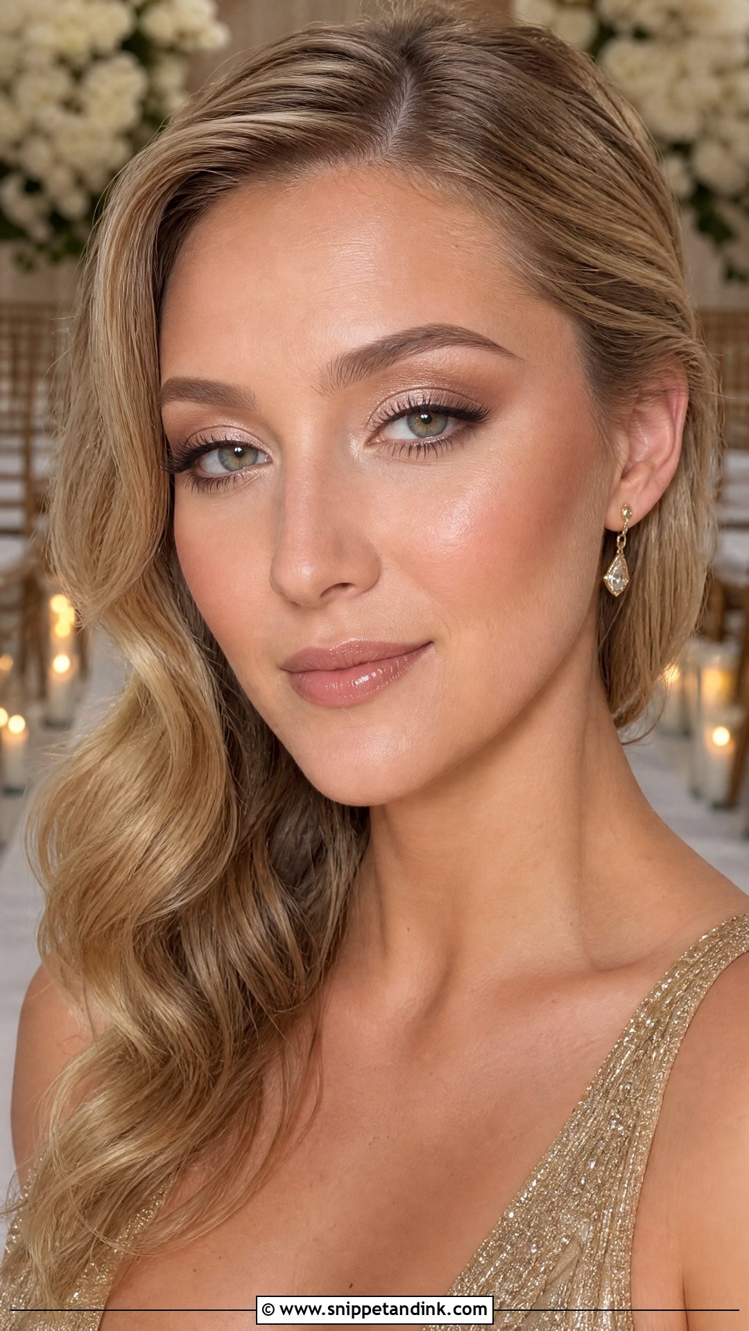 Natural Champagne Wedding Guest Makeup - Snippet and Ink - 20 Natural Makeup for Wedding Guest Ideas