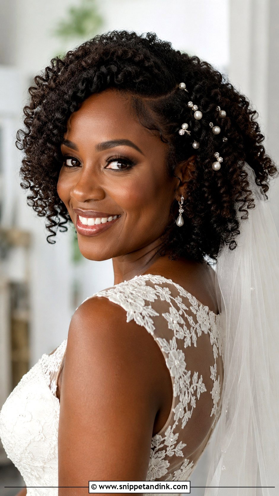 Natural Curl Bridal Hairstyle - Snippet and Ink - 15 Hair Styles for a Bride