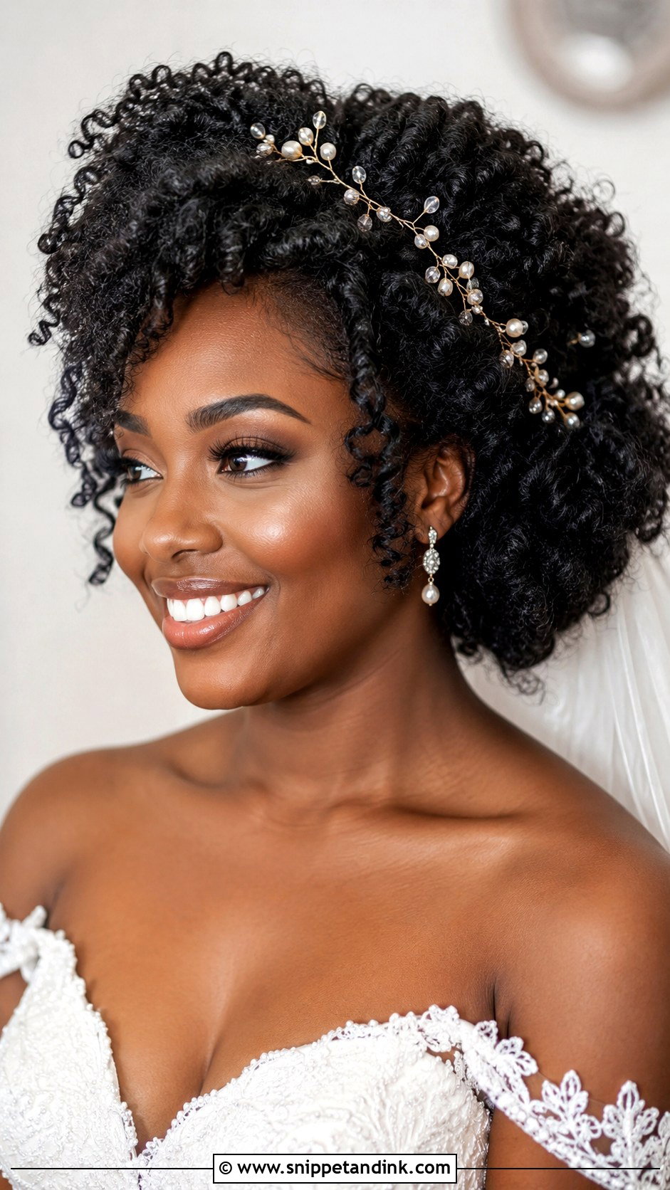 Natural Curls Bridal Hairstyle - Snippet and Ink - 20 Wedding Hairstyles 2025 Trends