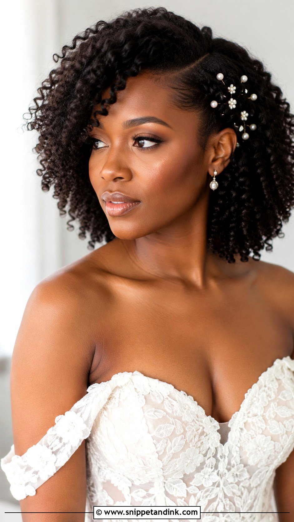 Natural Curls Bridal Hairstyle - Snippet and Ink - 15 Latest Bridal Hairstyles Brides