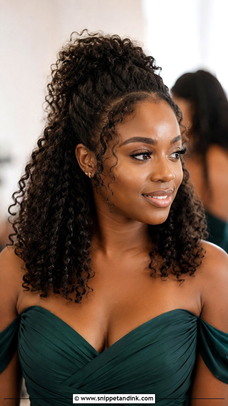 Natural Curls Bridesmaid Hair - Snippet and Ink - 25 Simple Bridesmaid Hairdo Ideas