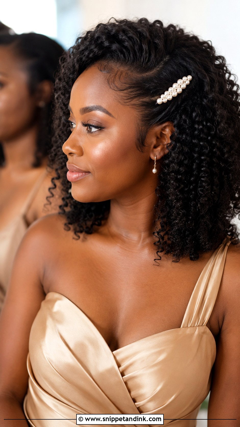 Natural Curls Bridesmaid Hairstyle - Snippet and Ink - 20 Cute Wedding Hairstyles Bridesmaid