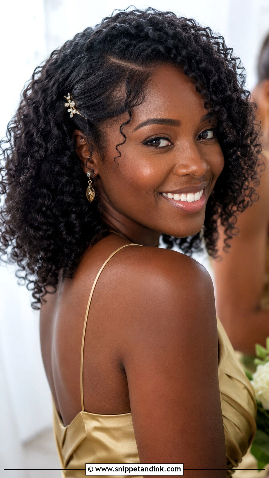 Natural Curls Bridesmaid Hairstyle - Snippet and Ink - 20 Wedding Hair Styles Bridesmaid