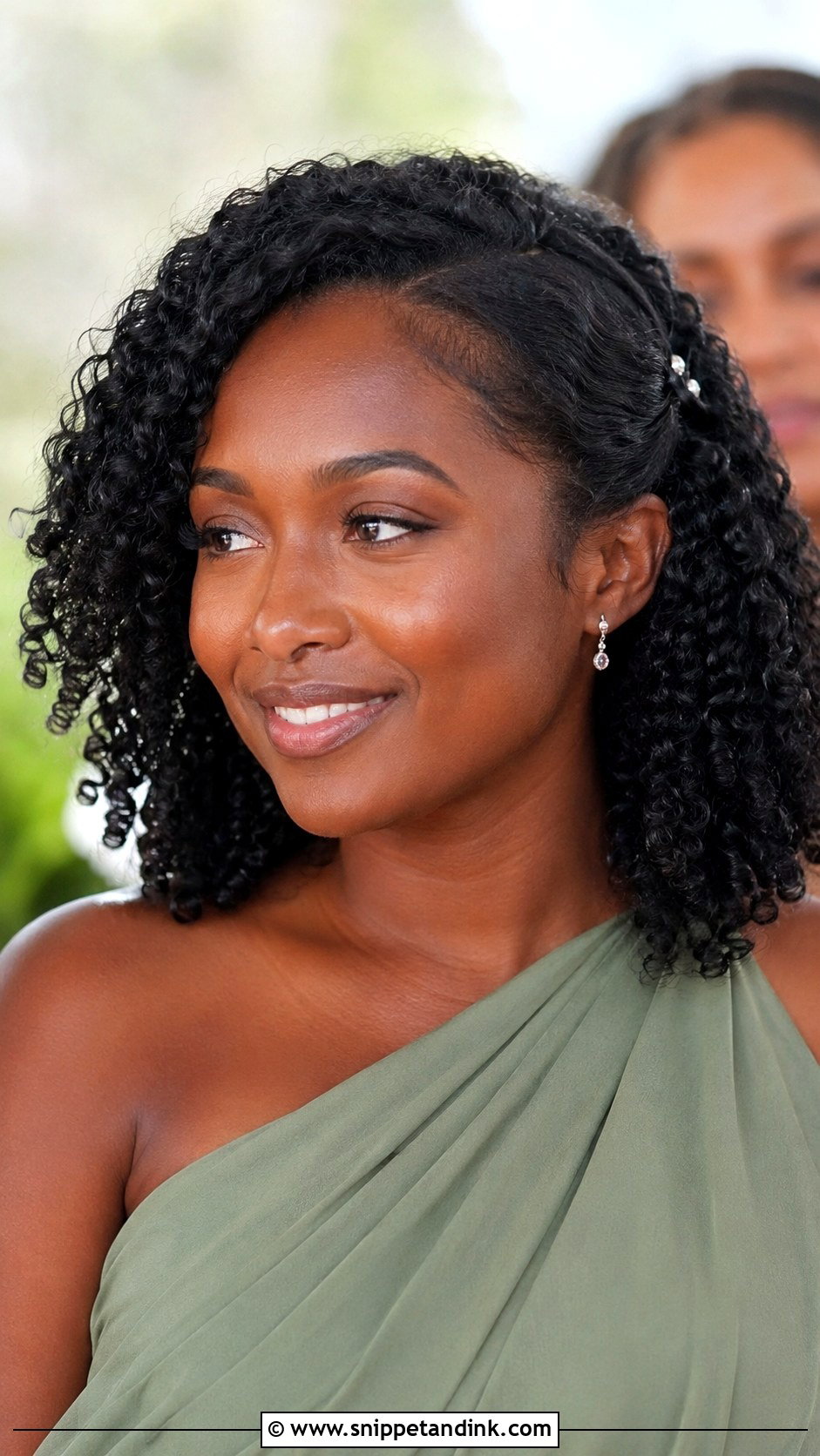 Natural Curls Bridesmaid Hairstyle - Snippet and Ink - 25 Easy Bridesmaid Hairstyles