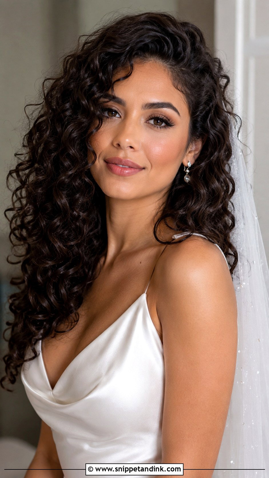 Natural Curls Down with Deep Side Part - Snippet and Ink - 25 Natural Curly Wedding Hairstyles