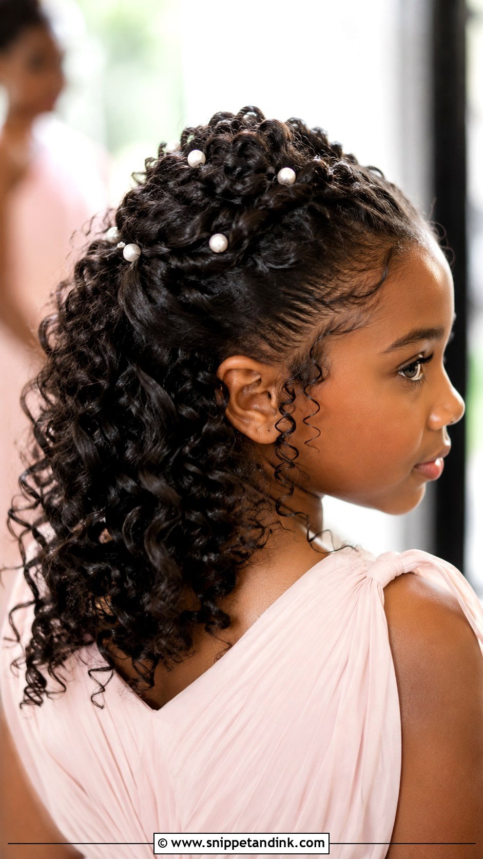 Natural Curls Jr Bridesmaid Hair - Snippet and Ink - 25 Jr Bridesmaid Hairstyles