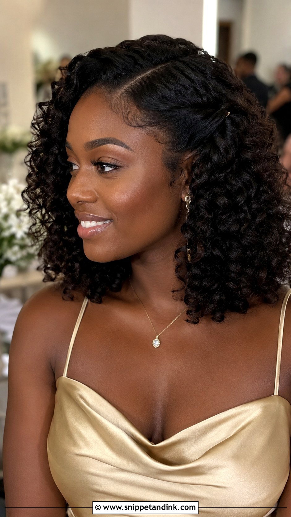 Natural Curls Wedding Guest Hair - Snippet and Ink - 20 Hair Ideas for a Wedding Guest