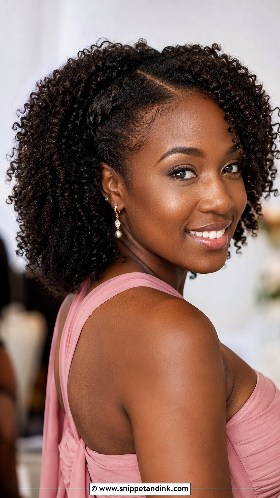 Natural Curls Wedding Guest Hair - Snippet and Ink - 20 Curls for Wedding Guest