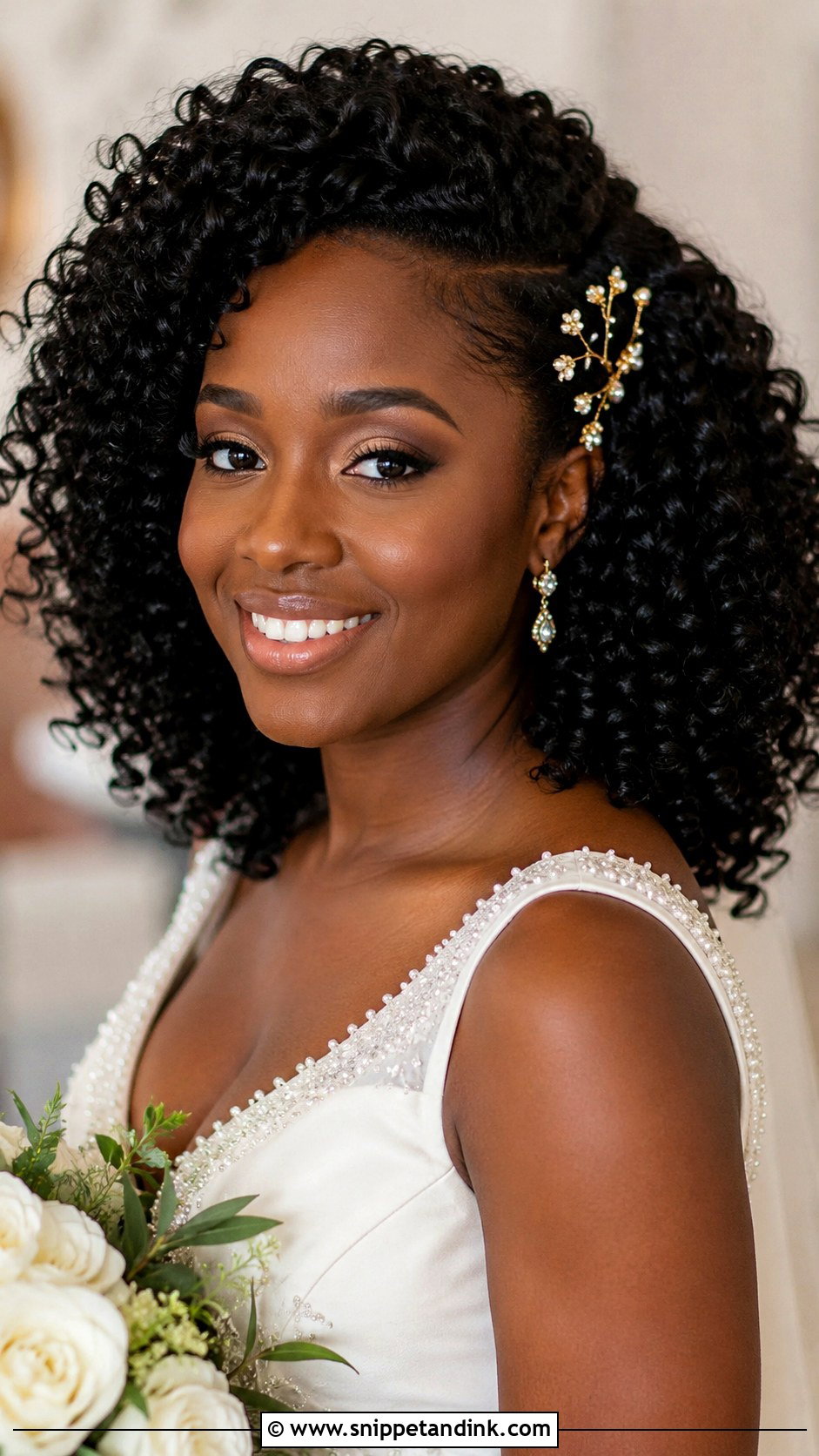 Natural Curls Wedding Hair - Snippet and Ink - 15 Wedding Hair for Plus Size Brides