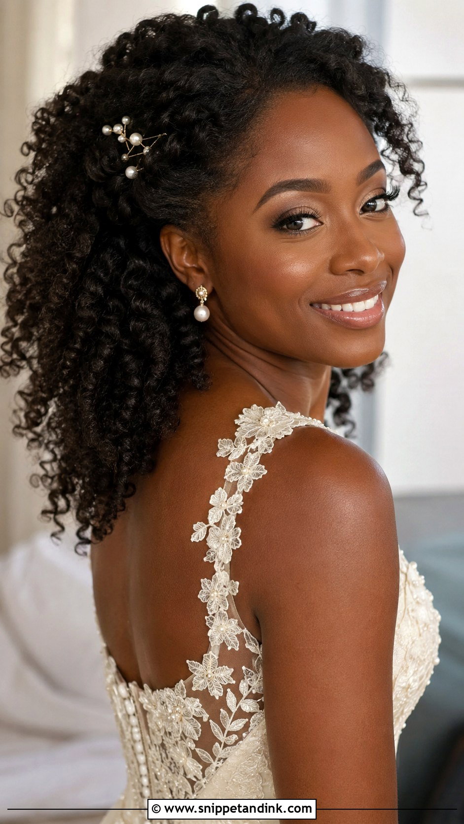 Natural Curls Wedding Hairstyle - Snippet and Ink - 20 Hairstyle Idea for Wedding Ideas
