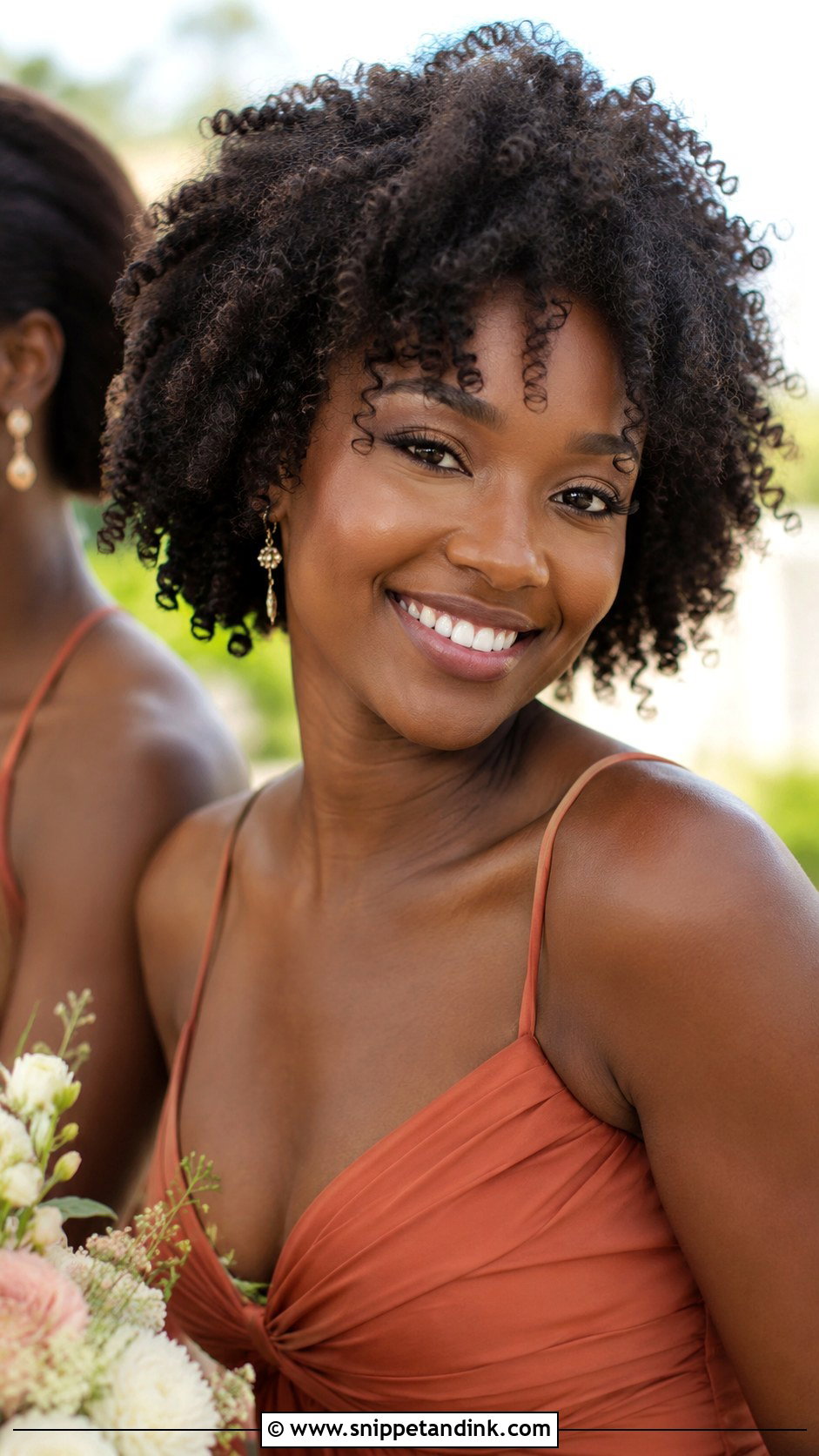 Natural Curls With a Halo Effect - Snippet and Ink - 20 Bridal Party Hairstyles