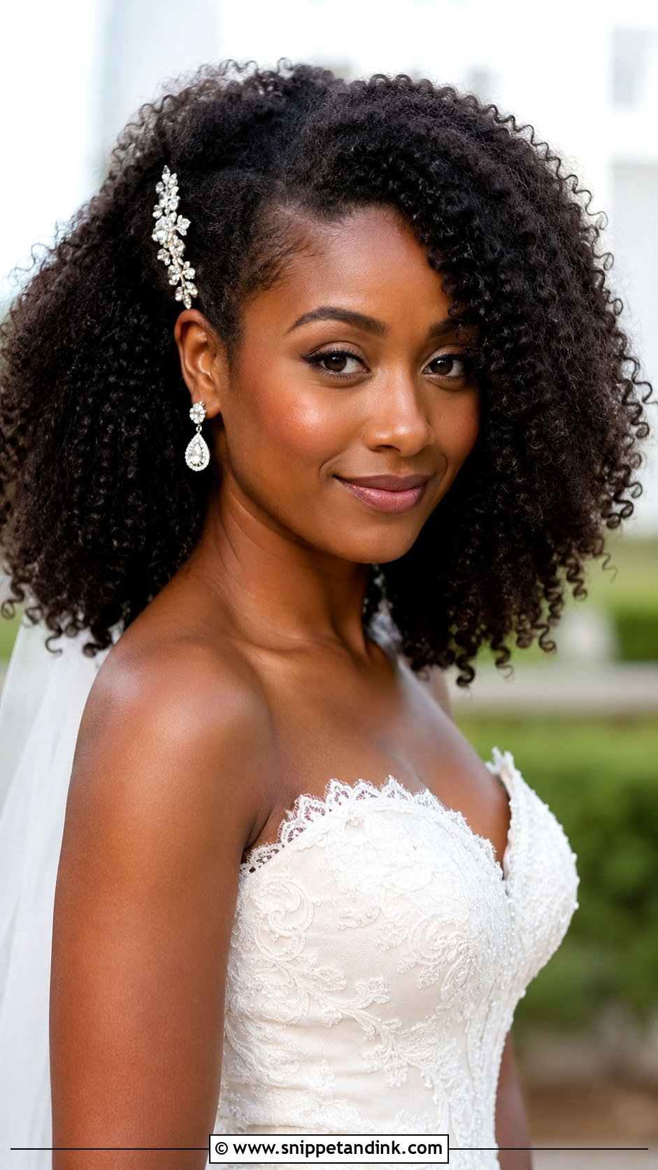 Natural Curls Worn Loose - Snippet and Ink - 20 Elopement Hairstyles