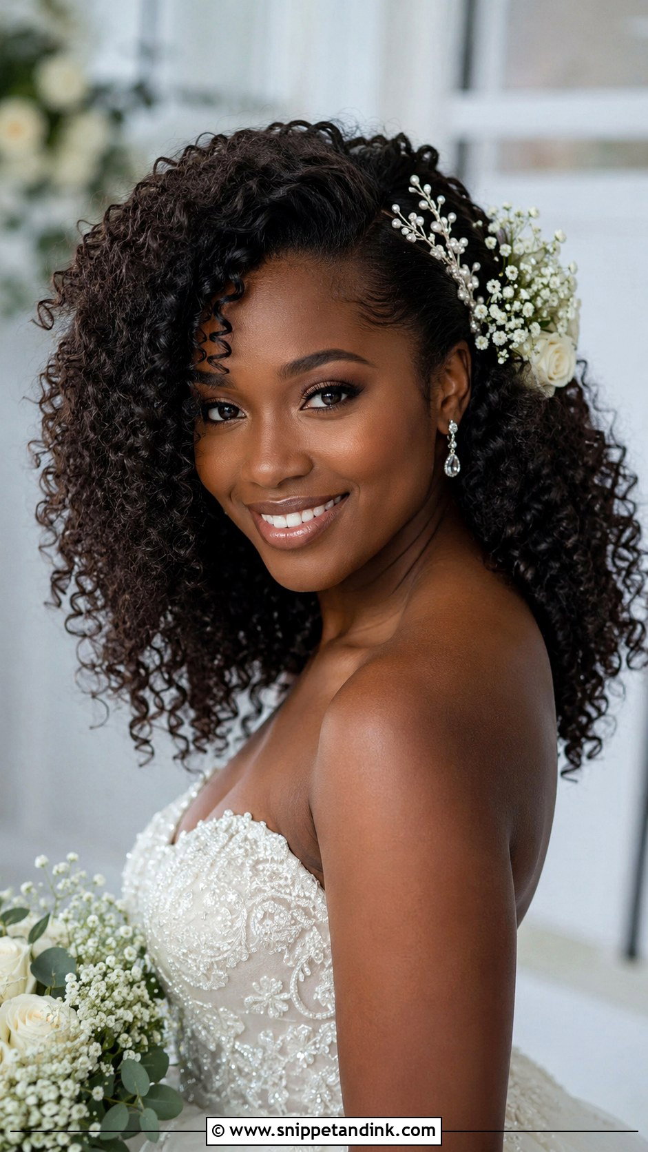 Natural Curls for Brides - Snippet and Ink - 25 Wedding Hairstyles for Bride Down