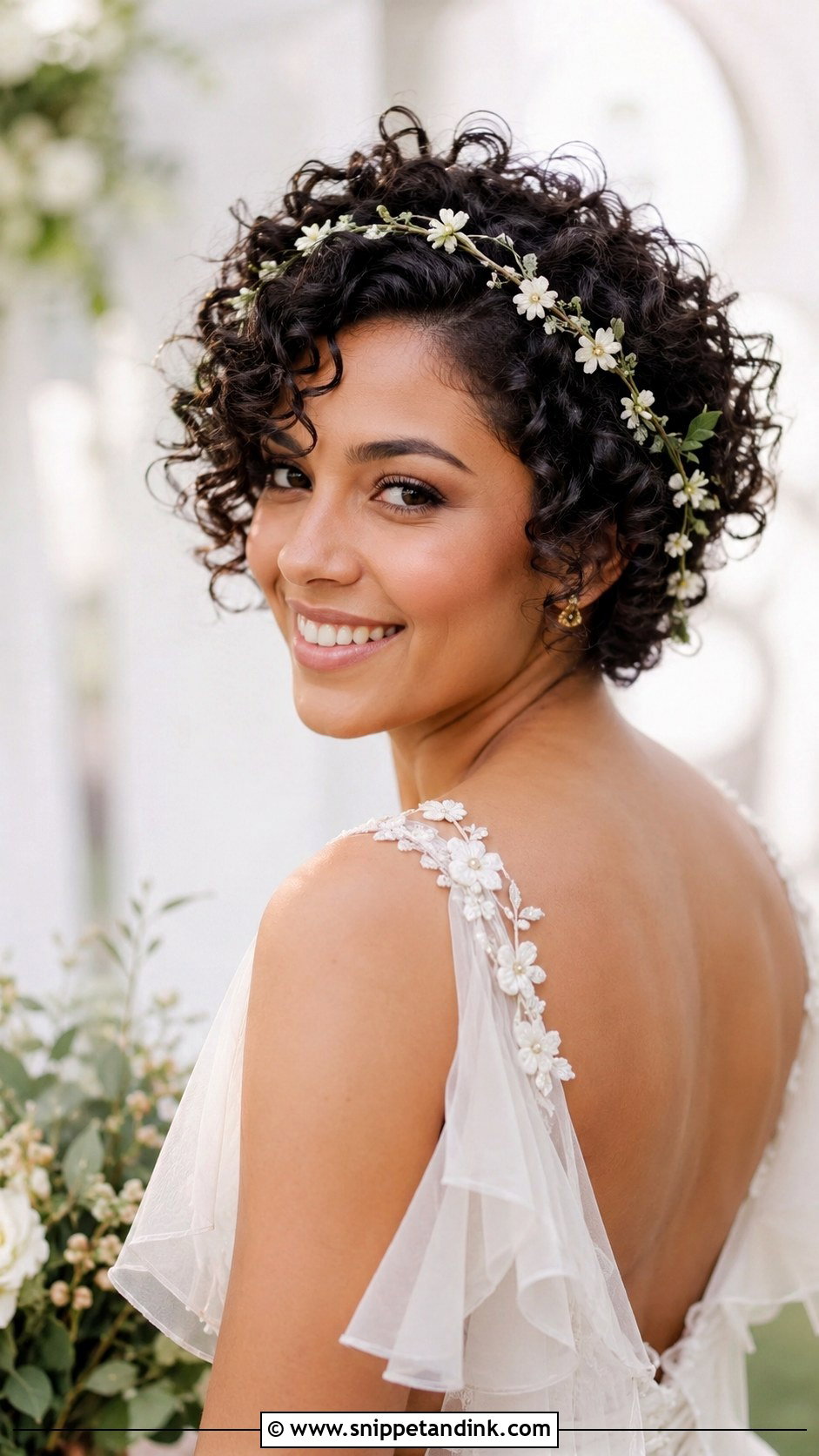 Natural Curls for Short Hair - Snippet and Ink - 25 Short Hair for Wedding Ideas