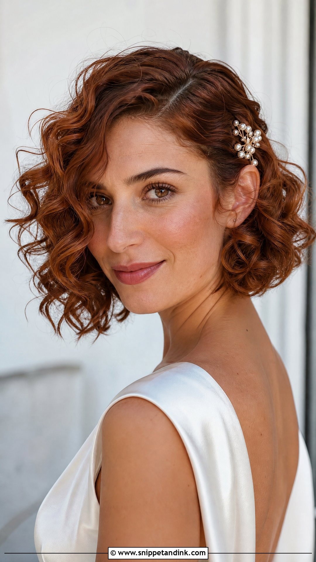Natural Curly Bob Wedding Hair - Snippet and Ink - 15 Bridal Hair Natural Curls
