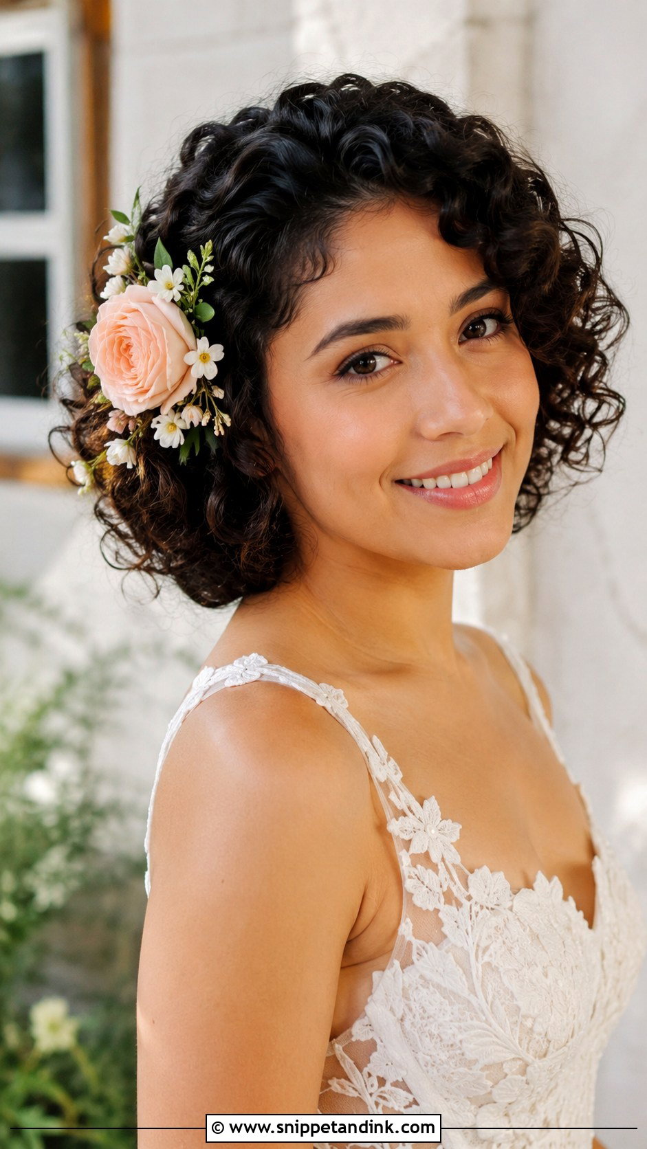 Natural Curly Bob - Snippet and Ink - 25 Wedding Hair Styles Short Hair
