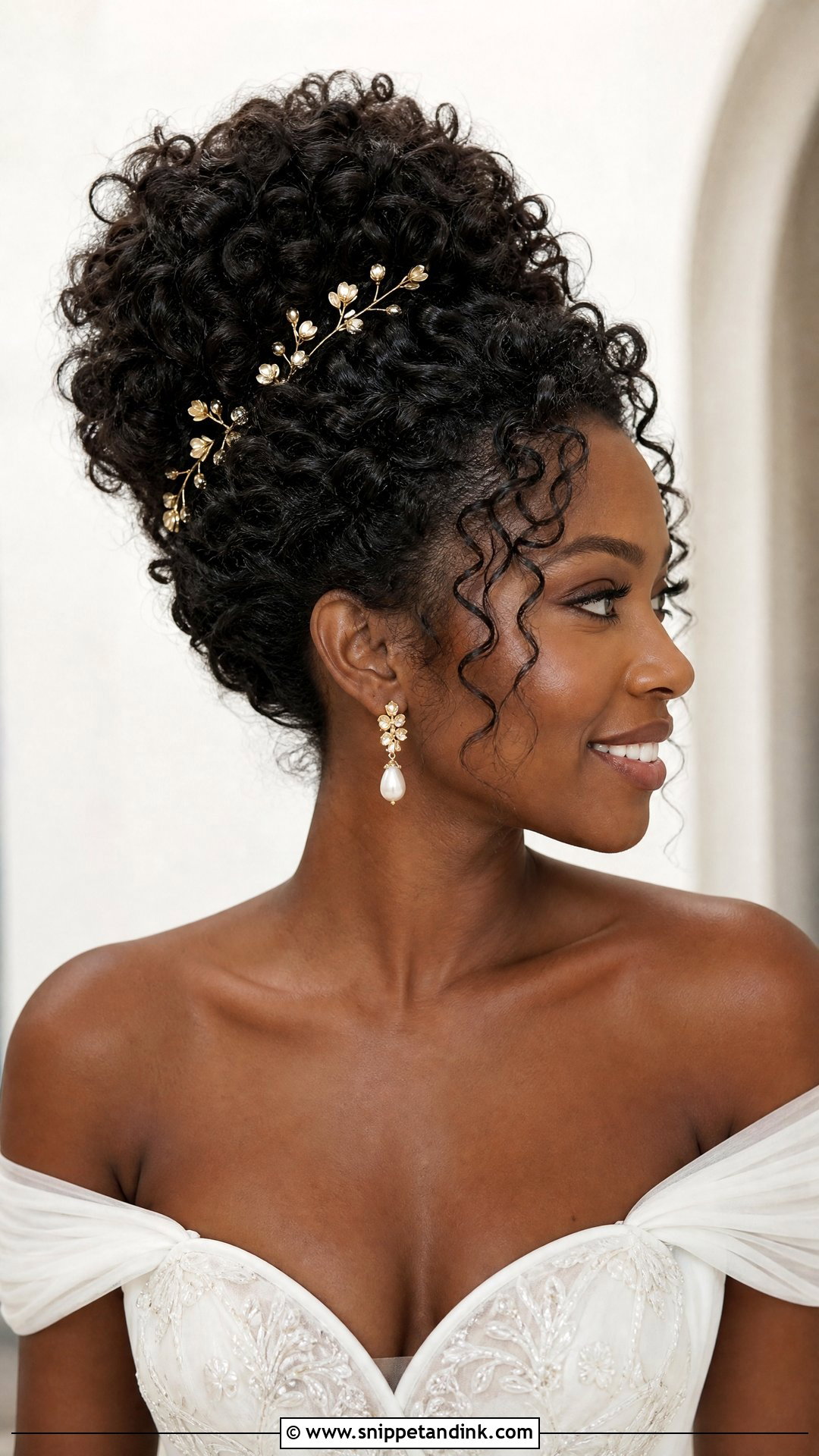 Natural Curly Bridal Updo - Snippet and Ink - 15 Bridal Curls Hairstyles