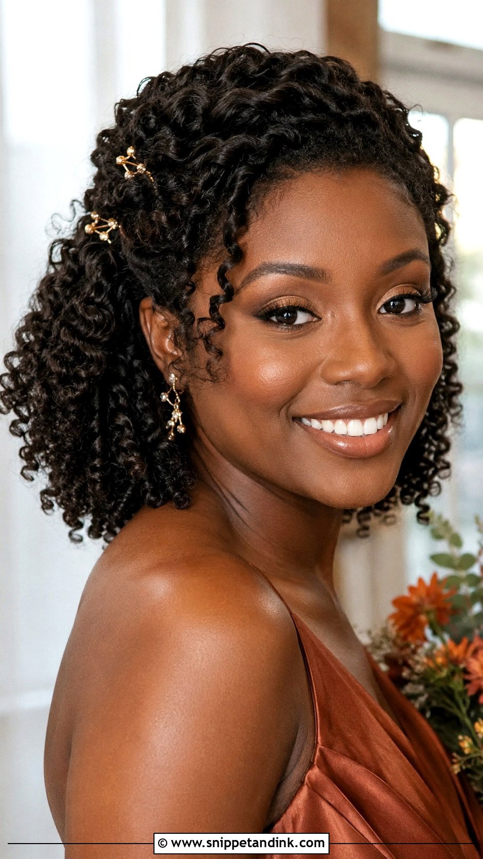 Natural Curly Bridesmaid Hair - Snippet and Ink - 20 Fall Bridesmaid Hair Ideas