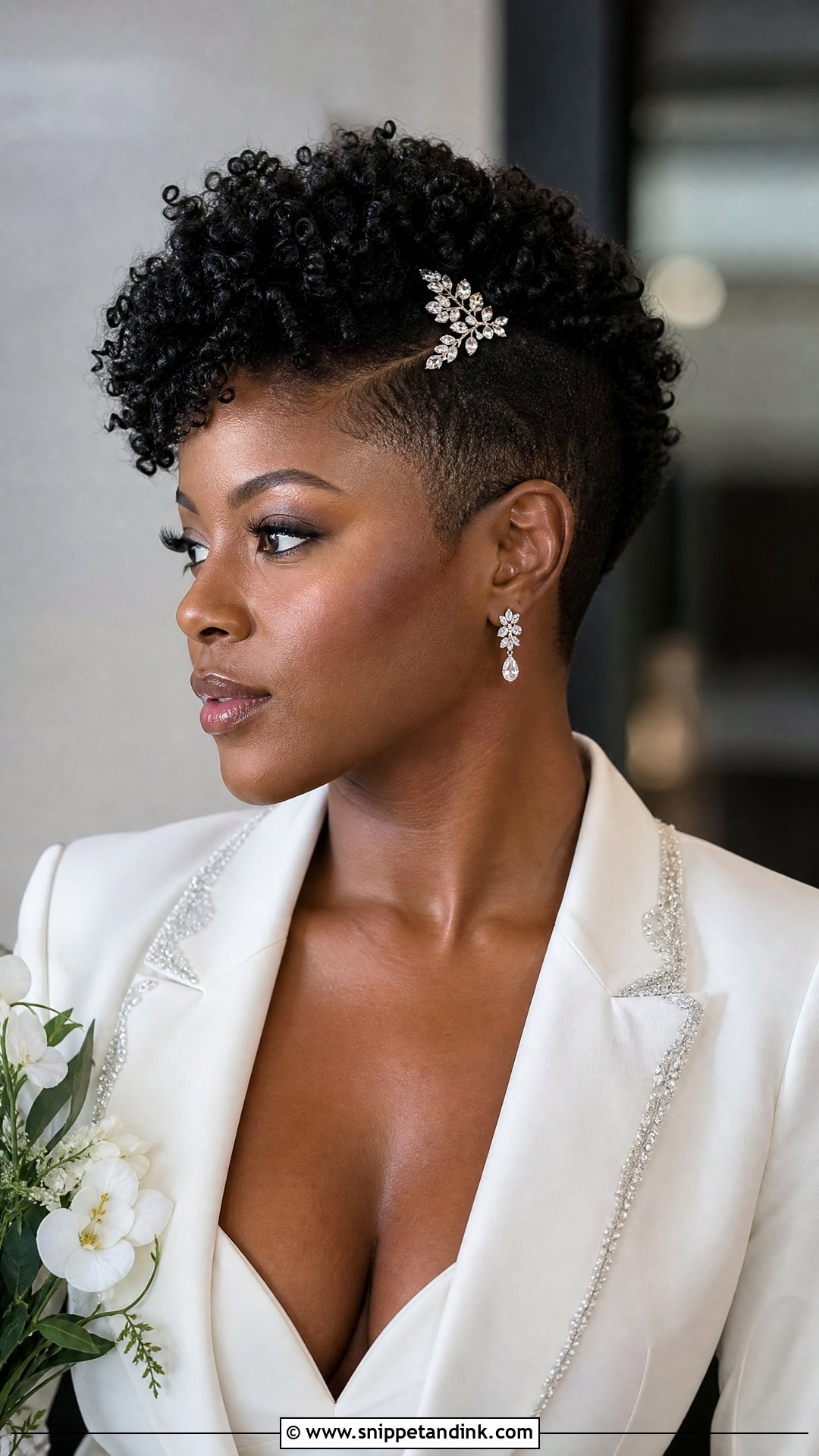Natural Curly Hair Wedding Tapered Cut - Snippet and Ink - 20 Natural Curly Hair Wedding Hairstyles