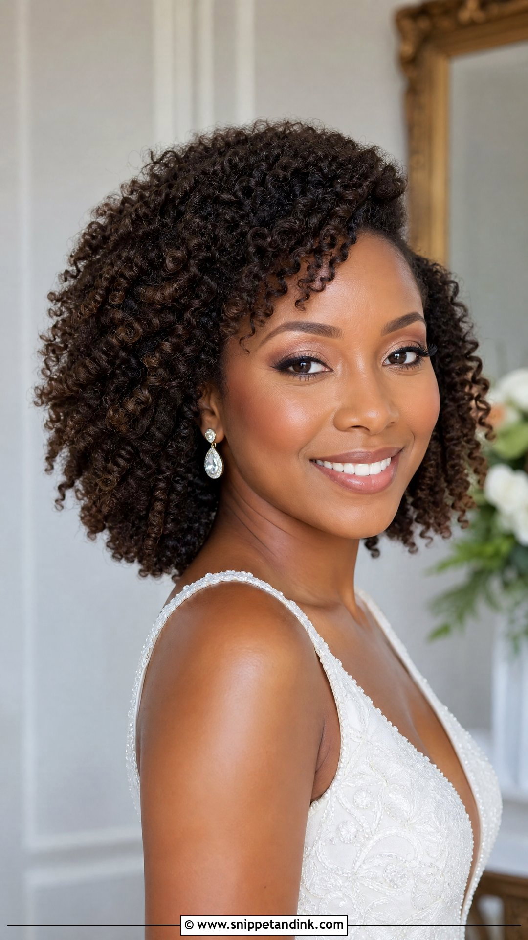 Natural Curly Hair Wedding Twist Out - Snippet and Ink - 20 Natural Curly Hair Wedding Hairstyles