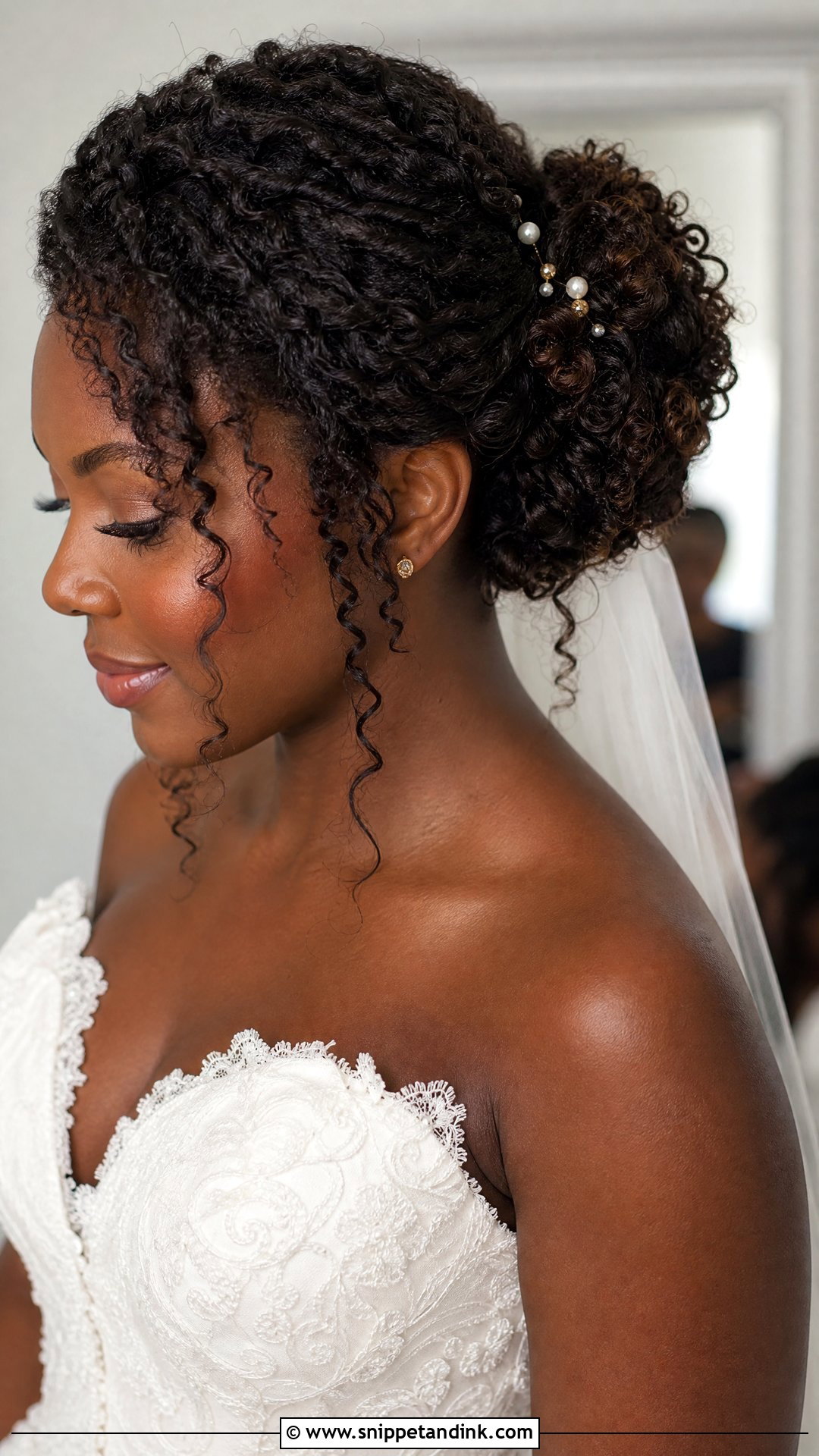 Natural Curly Hair Wedding Updo - Snippet and Ink - 20 Natural Curly Hair Wedding Hairstyles