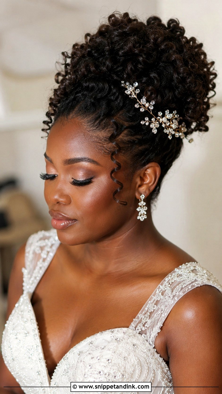 Natural Curly Updo - Snippet and Ink - 30 Wedding Hair Do Ideas