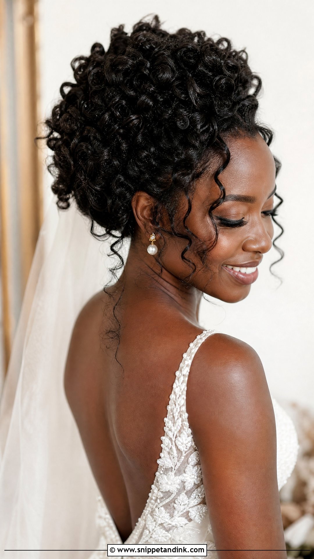 Natural Curly Updo For Wedding - Snippet and Ink - 15 Curly Updo for Wedding Ideas