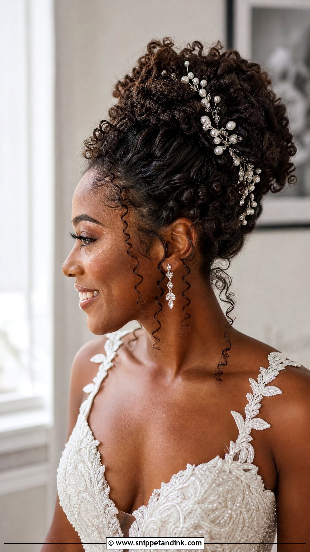 Natural Curly Updo Wedding Hairstyle - Snippet and Ink - 20 Trendy Hairstyles for Wedding