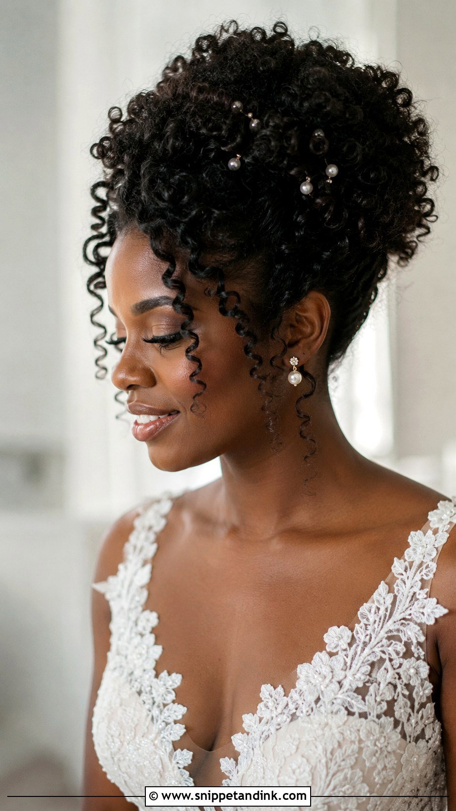 Natural Curly Updo Wedding Hairstyle - Snippet and Ink - 15 Latest Hairstyles for Wedding