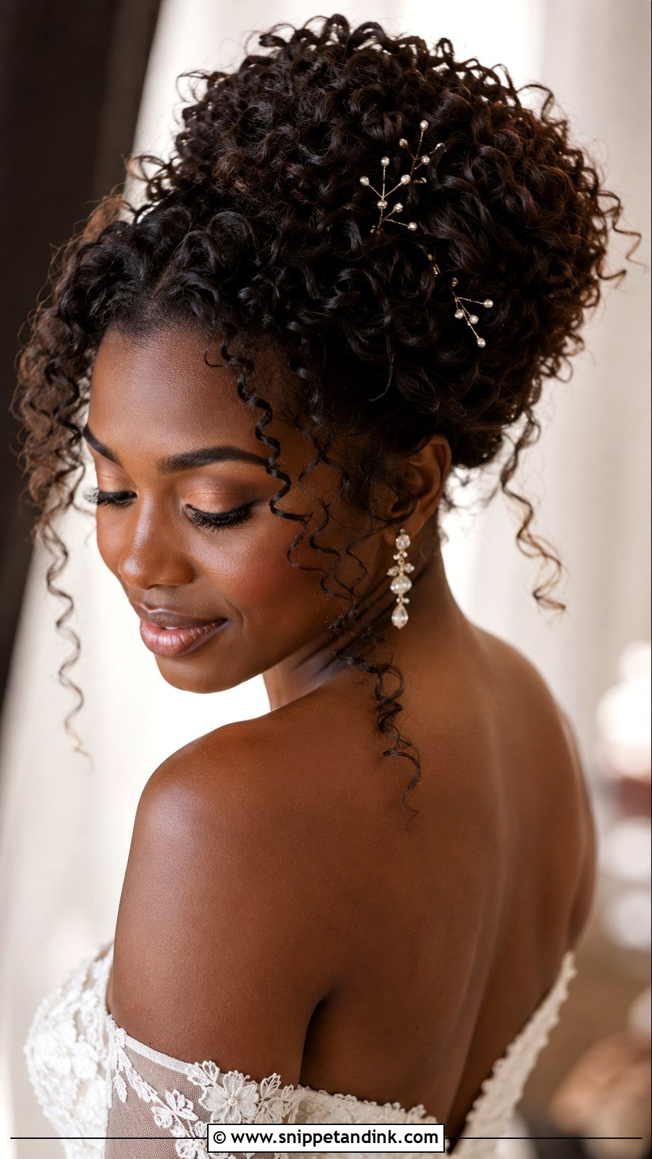 Natural Curly Updo - Snippet and Ink - 15 Hairstyles for Summer Wedding
