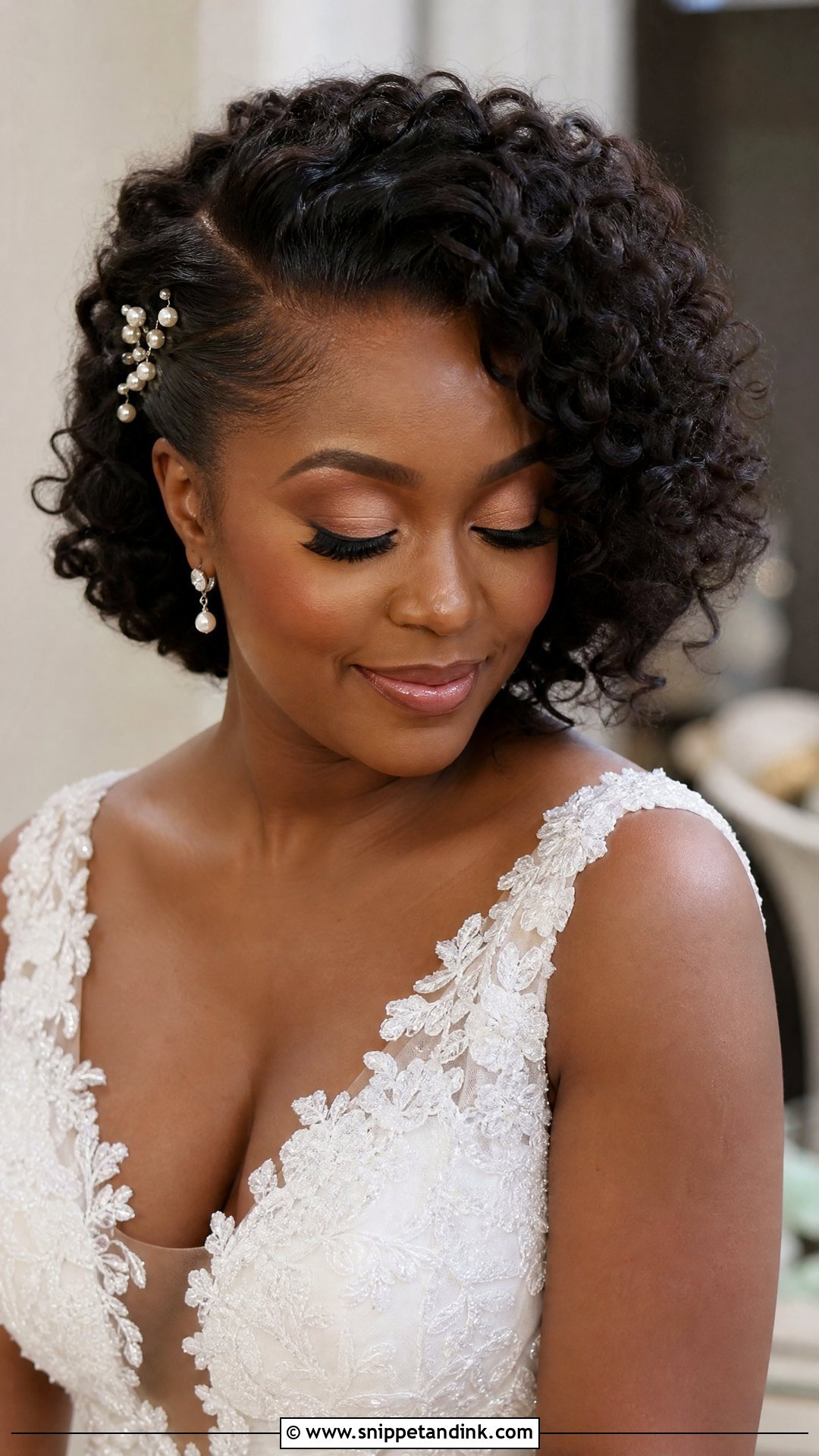 Natural Curly Wedding Hair - Snippet and Ink - 15 Curled Wedding Hairstyles