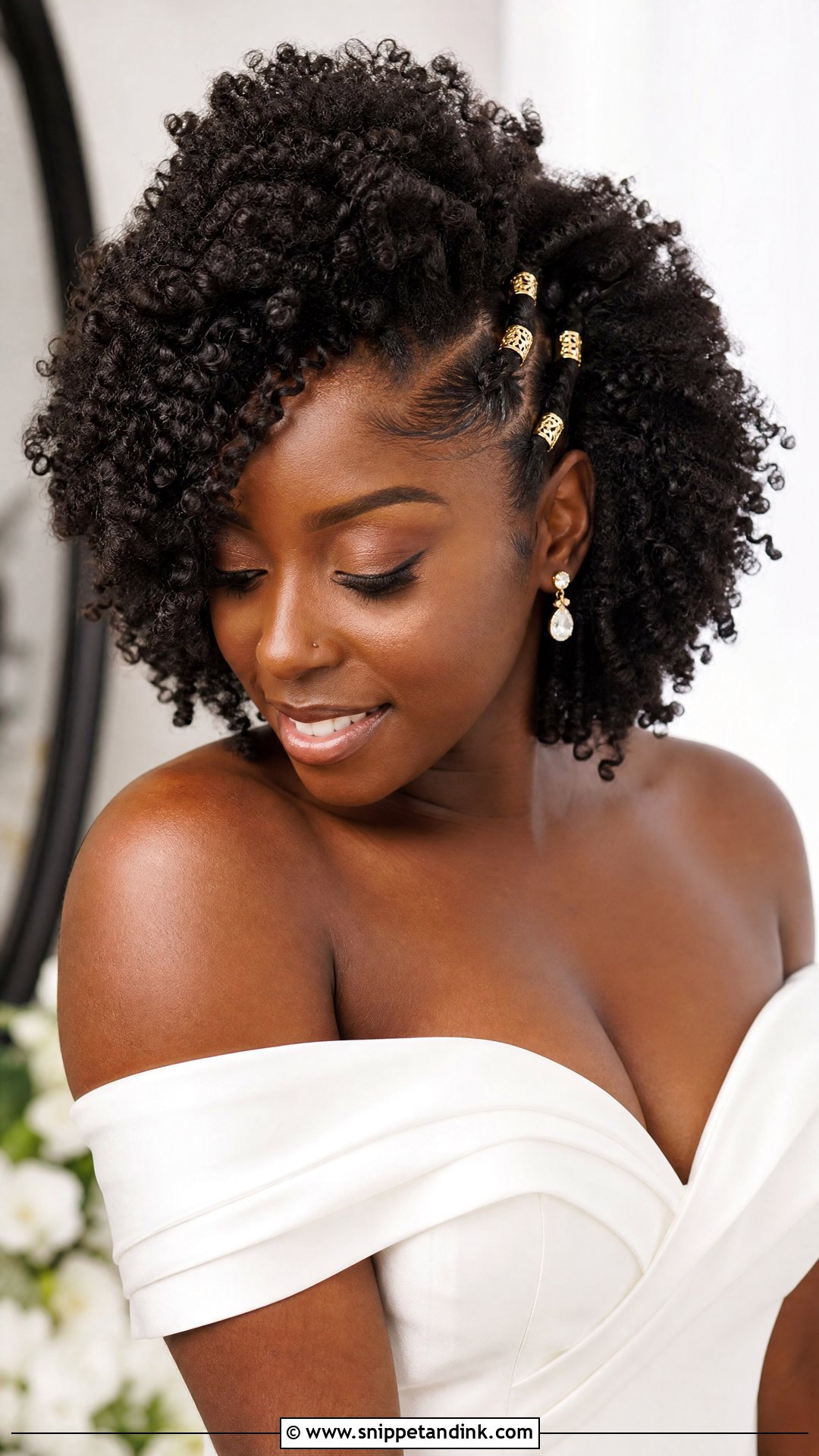 Natural Curly Wedding Hair - Snippet and Ink - 15 Curly Hairstyles for Wedding Bride