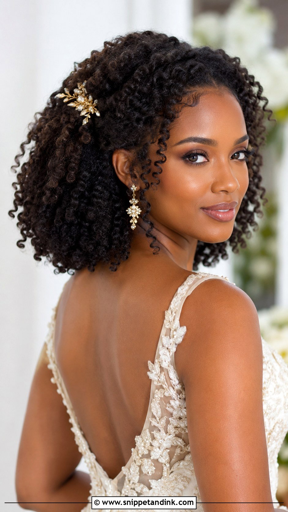 Natural Curly Wedding Hair - Snippet and Ink - 15 Hair Styles Ideas for Wedding