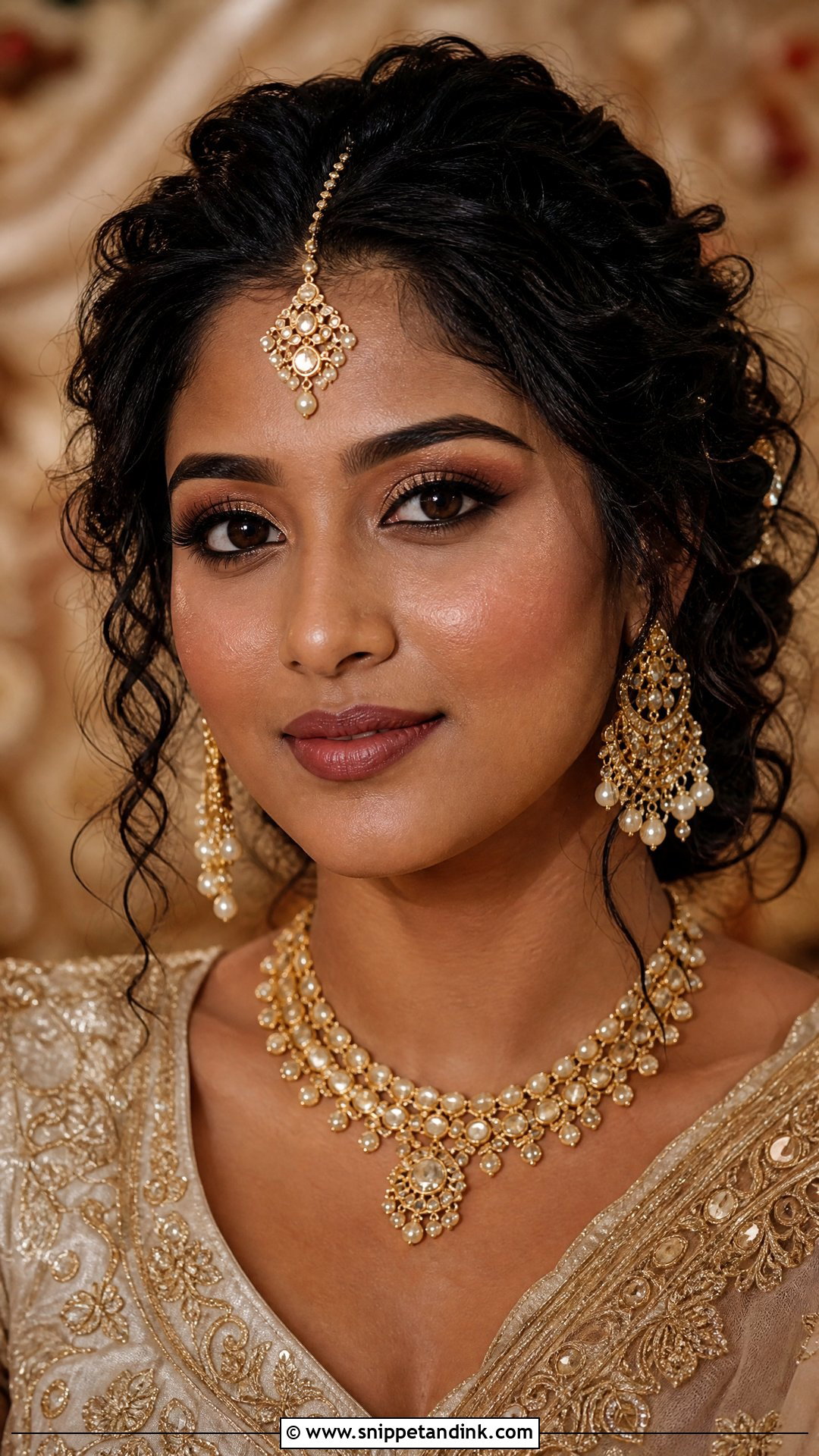 Natural Desi Bridal Makeup With Kajal Eyes - Snippet and Ink - 20 Natural Desi Bridal Makeup Ideas
