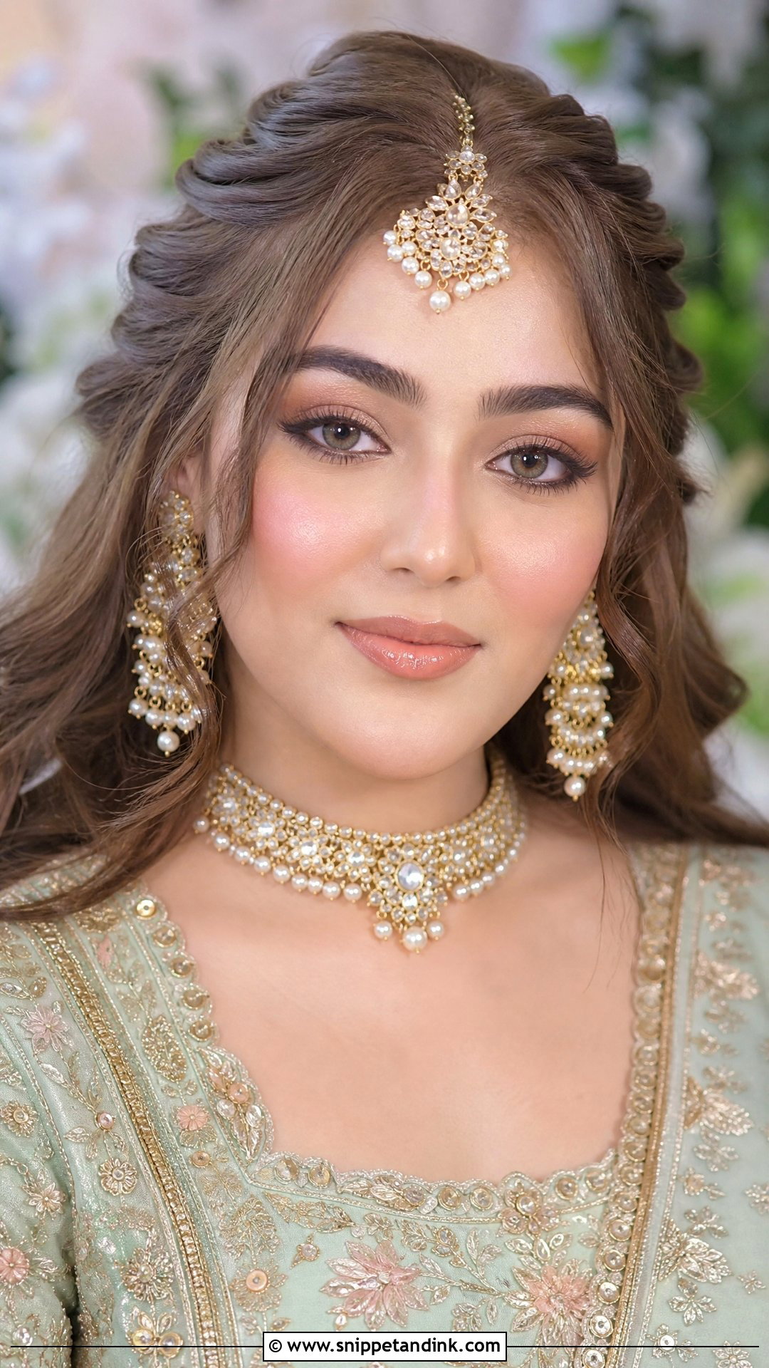Natural Desi Bridal Makeup With Peach Blush - Snippet and Ink - 20 Natural Desi Bridal Makeup Ideas