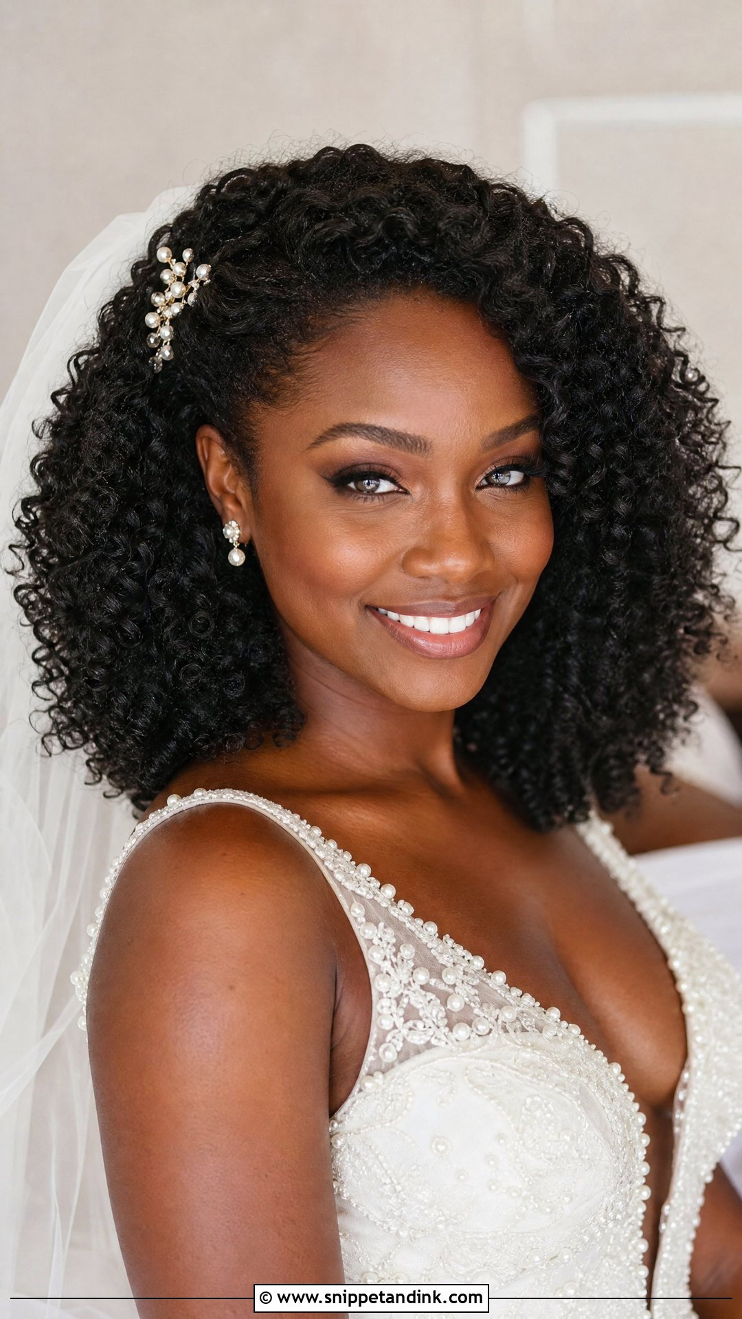 Natural Down Curly Wedding Hair - Snippet and Ink - 15 Down Curly Hairstyles for Wedding