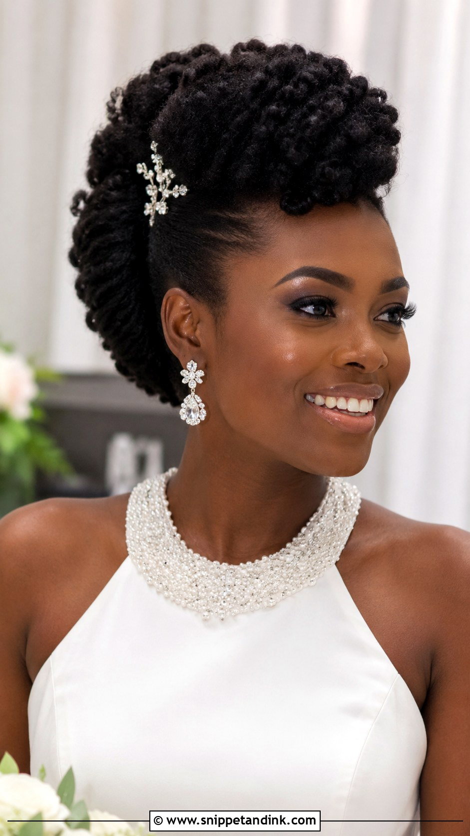 Natural Faux Hawk - Snippet and Ink - 20 Natural Hair Wedding Hairstyles