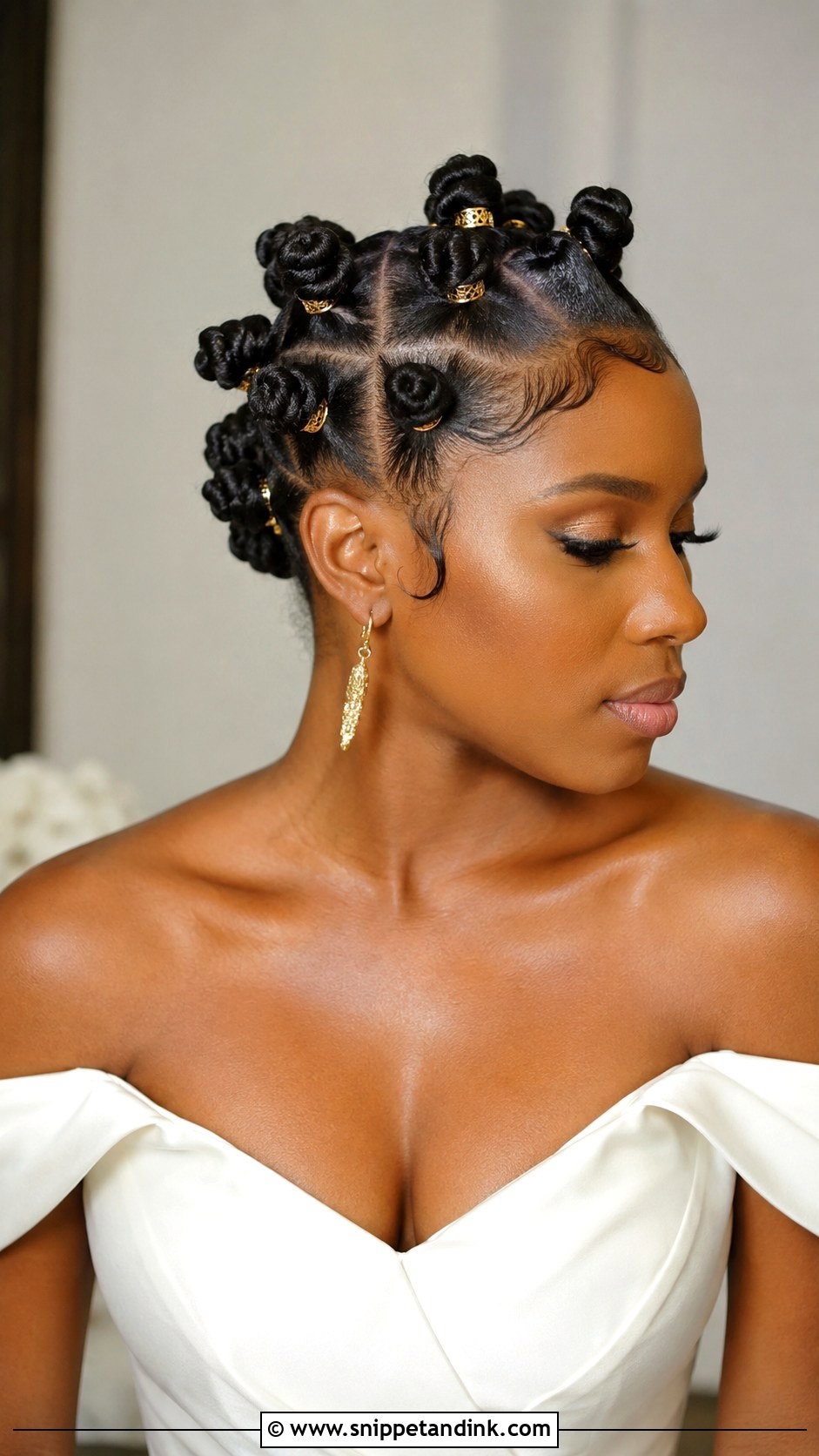 Natural Finger Coil Wedding Hairstyle - Snippet and Ink - 15 Natural Hairstyles for Wedding Bride