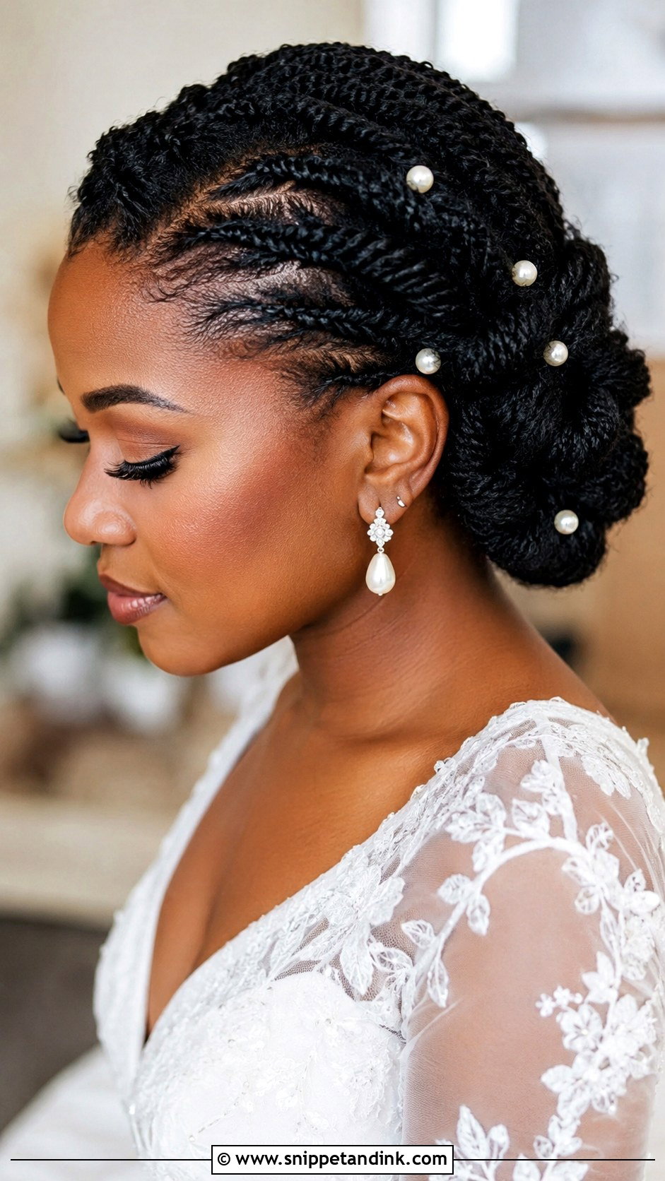 Natural Flat Twist Wedding Updo - Snippet and Ink - 15 Natural Hairstyles for Wedding Bride